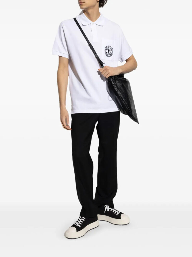 Versace Jeans Couture  logo-embroidered polo shirt