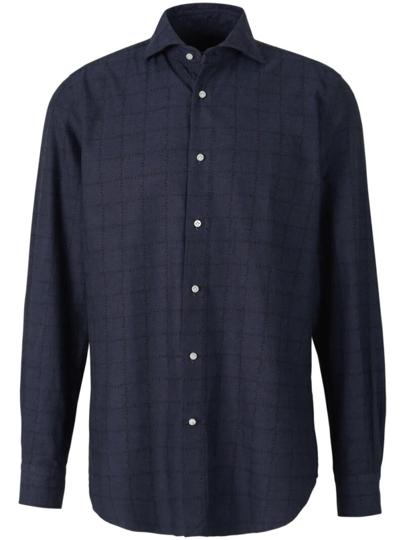 Vincenzo Di Ruggiero  windowpane-pattern shirt