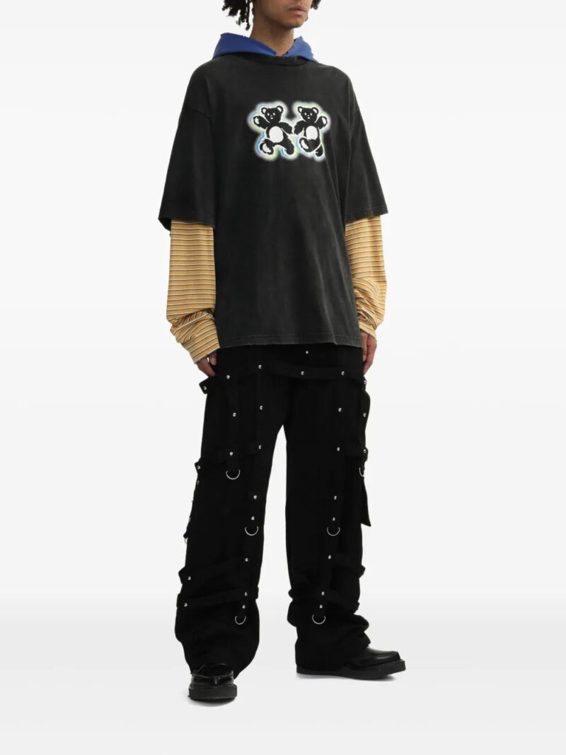 We11done Teddy Twins layered hoodie