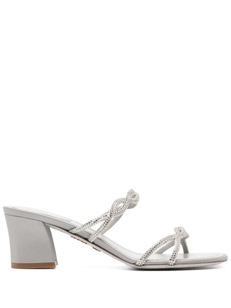 René Caovilla  55mm crystal-embellishment sandals