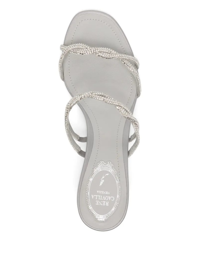 René Caovilla  55mm crystal-embellishment sandals