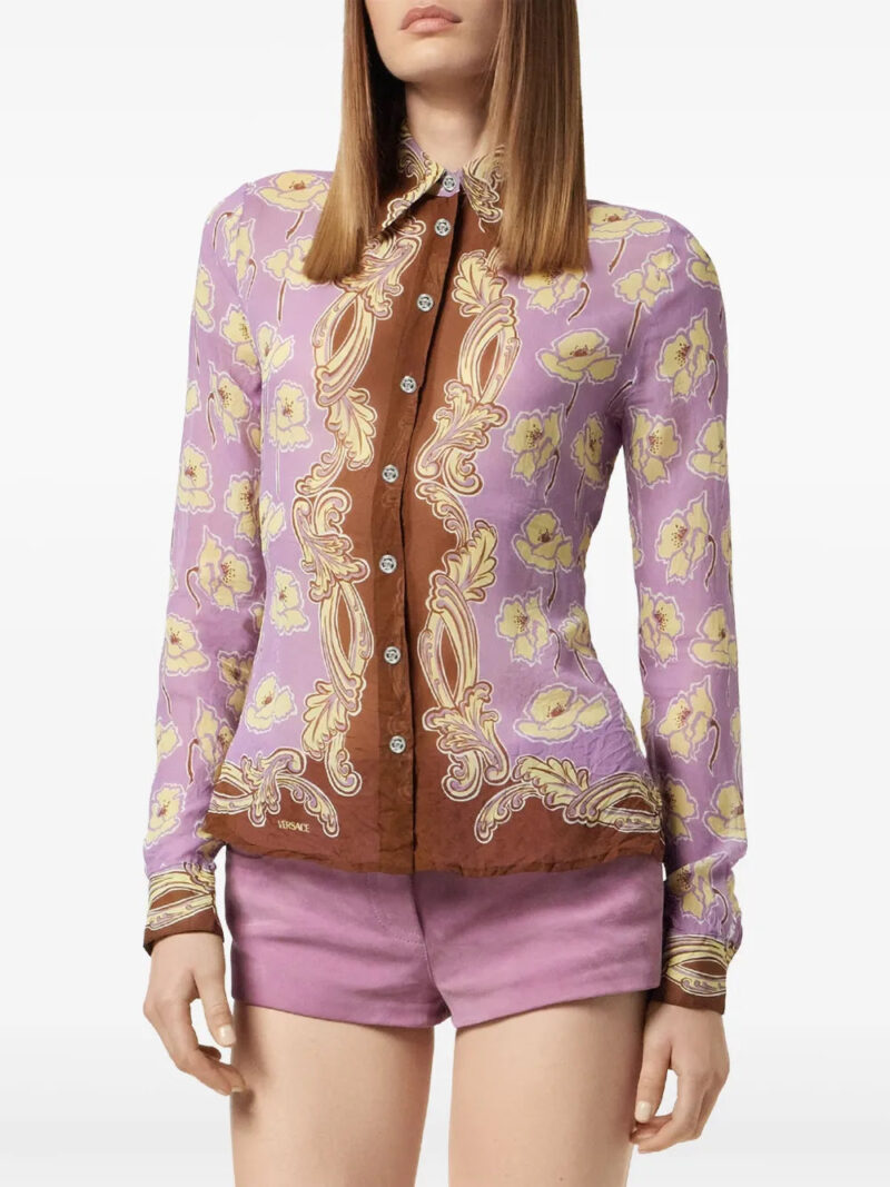 Versace Poppies foulard shirt