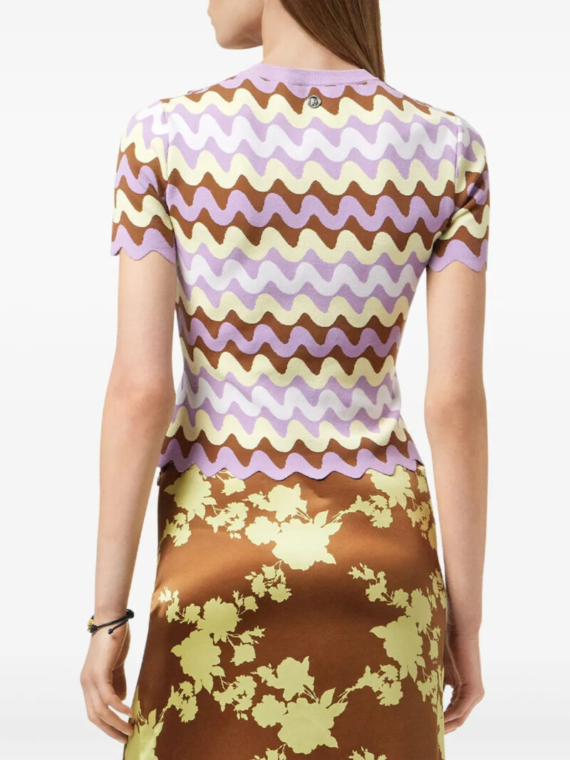 Versace  Wave jacquard knitted T-shirt