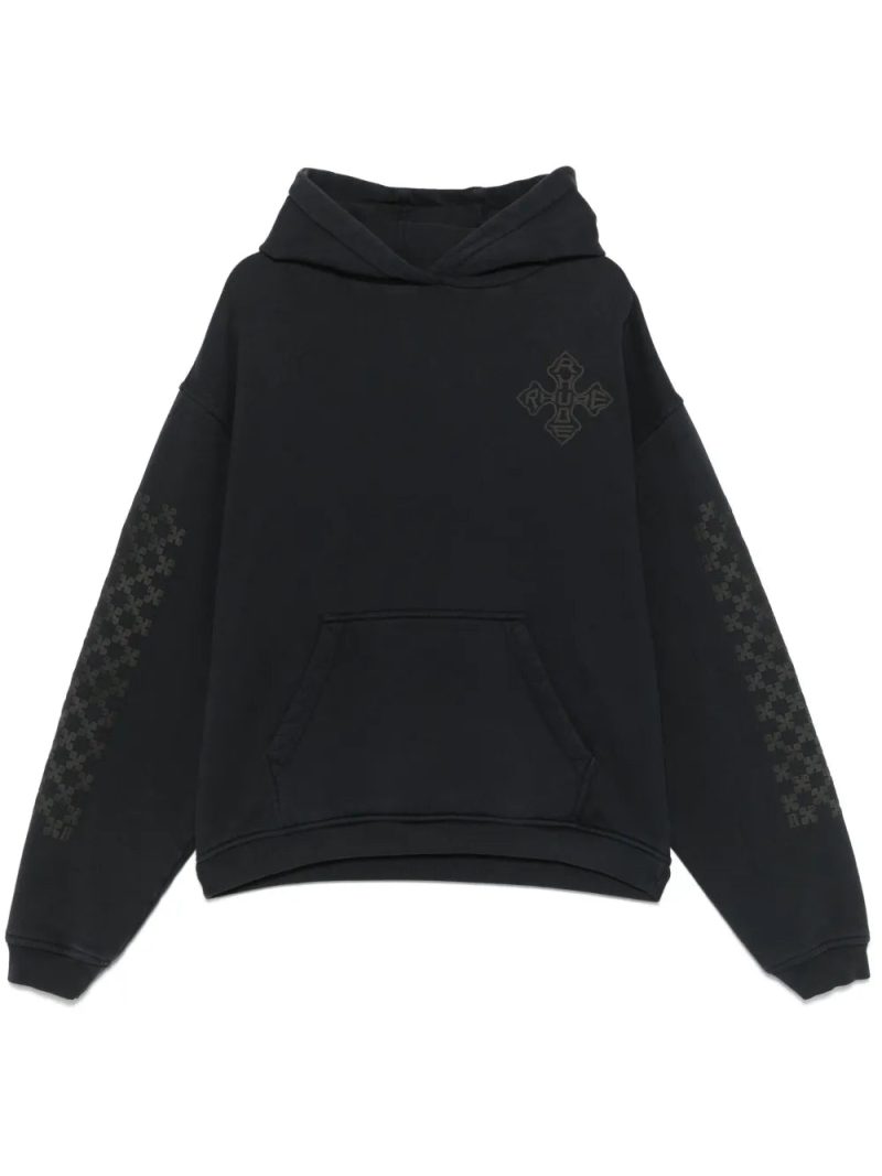 RHUDE  cross-logo hoodie