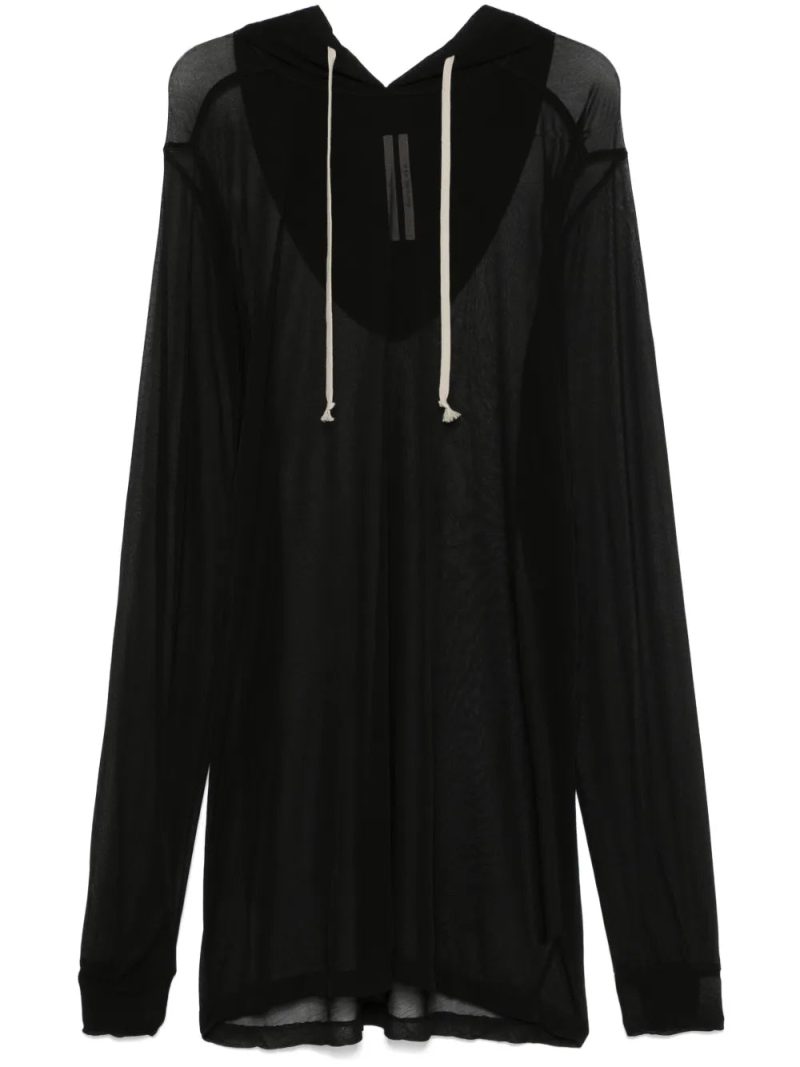 Rick Owens  semi-sheer hoodie