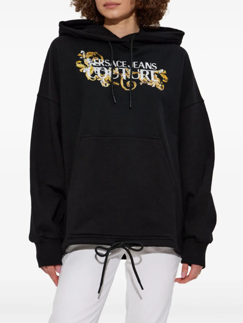 Versace Jeans Couture logo-appliqué hoodie