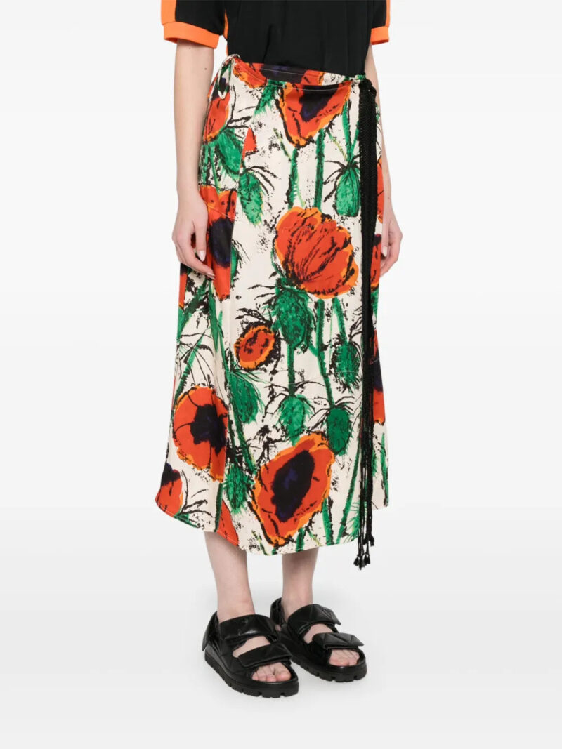 Wales Bonner  wrap midi skirt