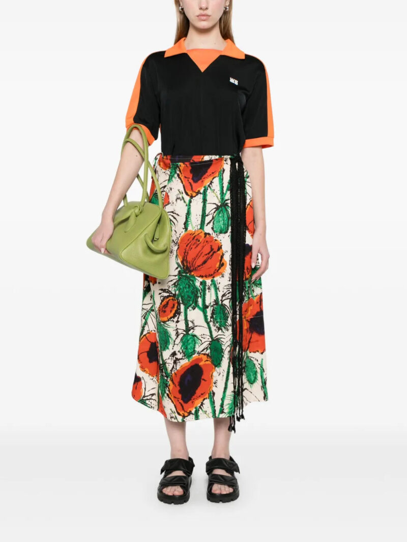 Wales Bonner  wrap midi skirt