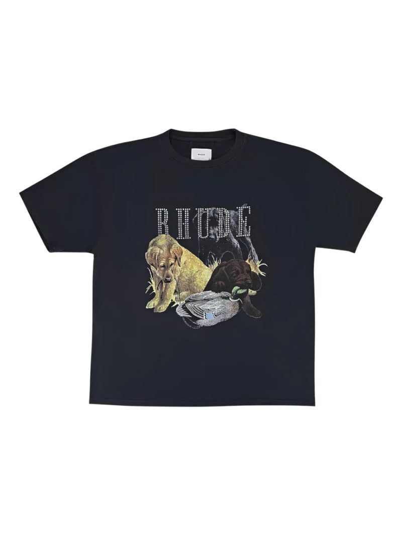 RHUDE  Rhinestone Hunting Dog T-shirt