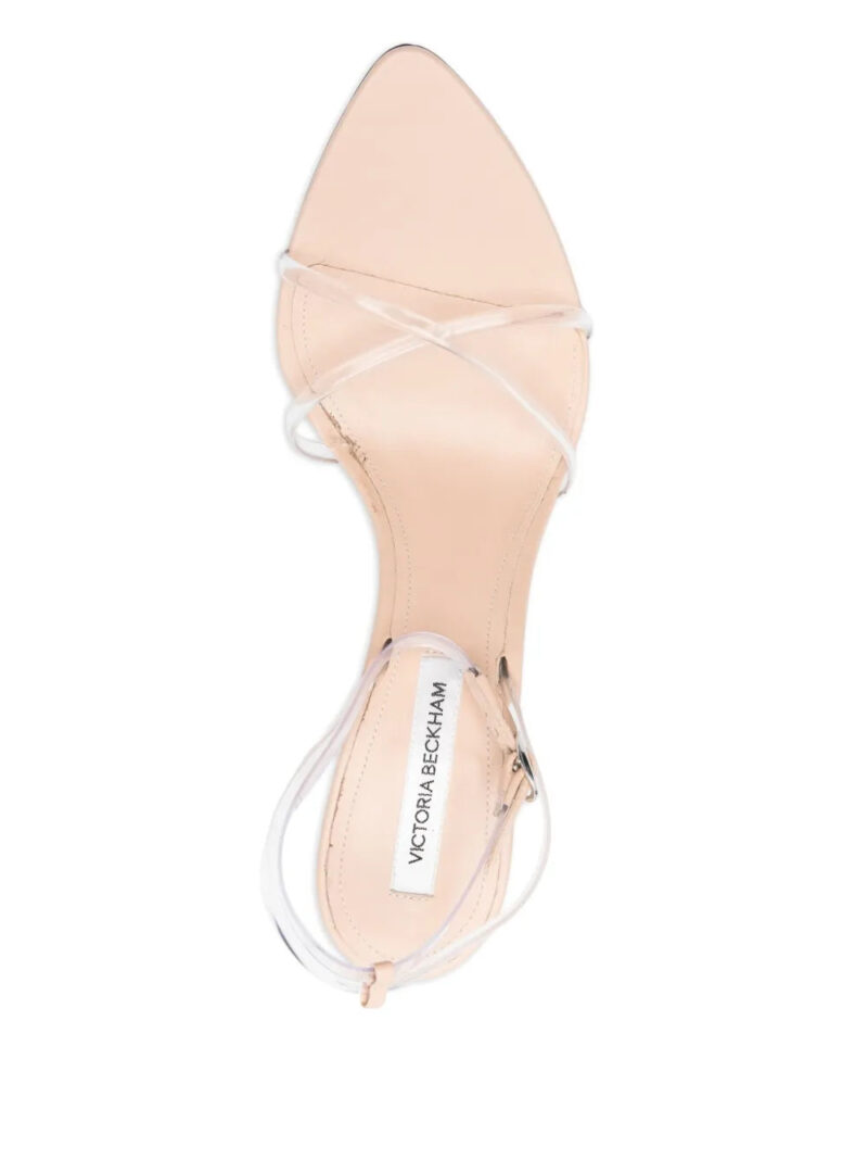Victoria Beckham  100mm clear-strap leather heeled sandals