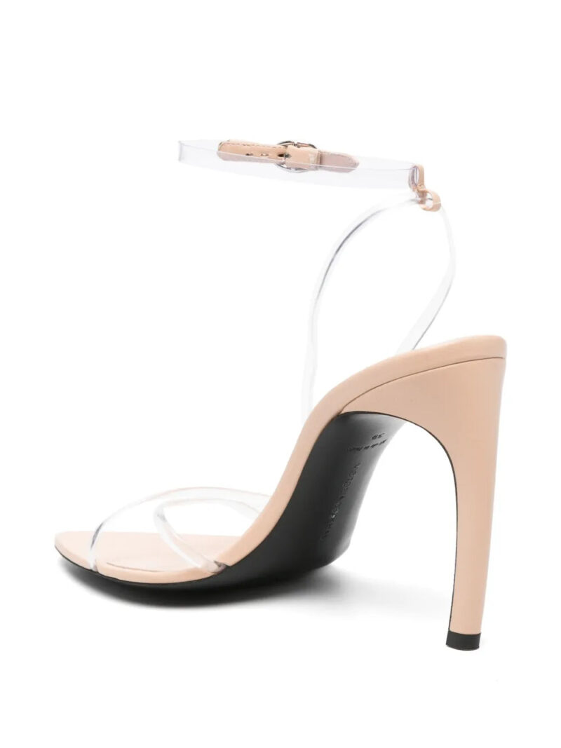Victoria Beckham  100mm clear-strap leather heeled sandals