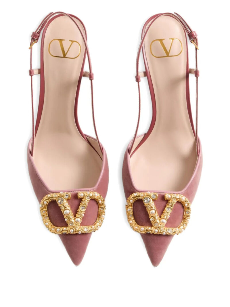 Valentino Garavani  80mm VLogo Signature embellished pumps