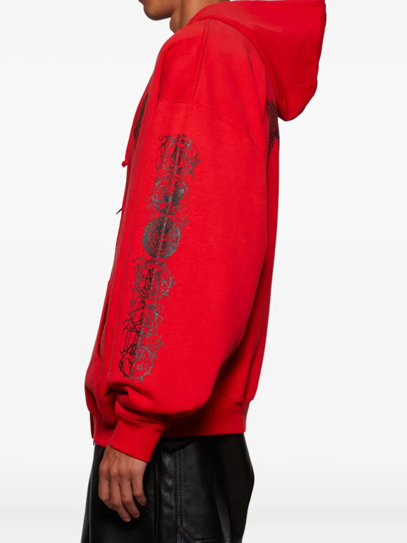 VETEMENTS Cradle of Filth double-logo zip-up hoodie