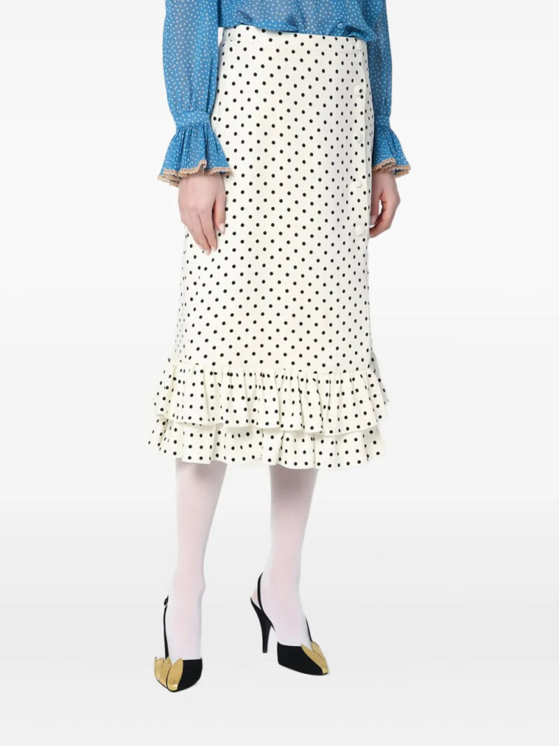 Valentino Garavani  polka dot-print midi skirt
