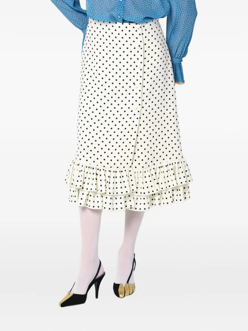 Valentino Garavani  polka dot-print midi skirt
