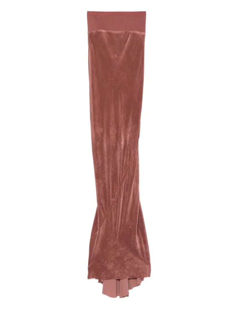 Rick Owens  ribbed-waistband fishtail skirt