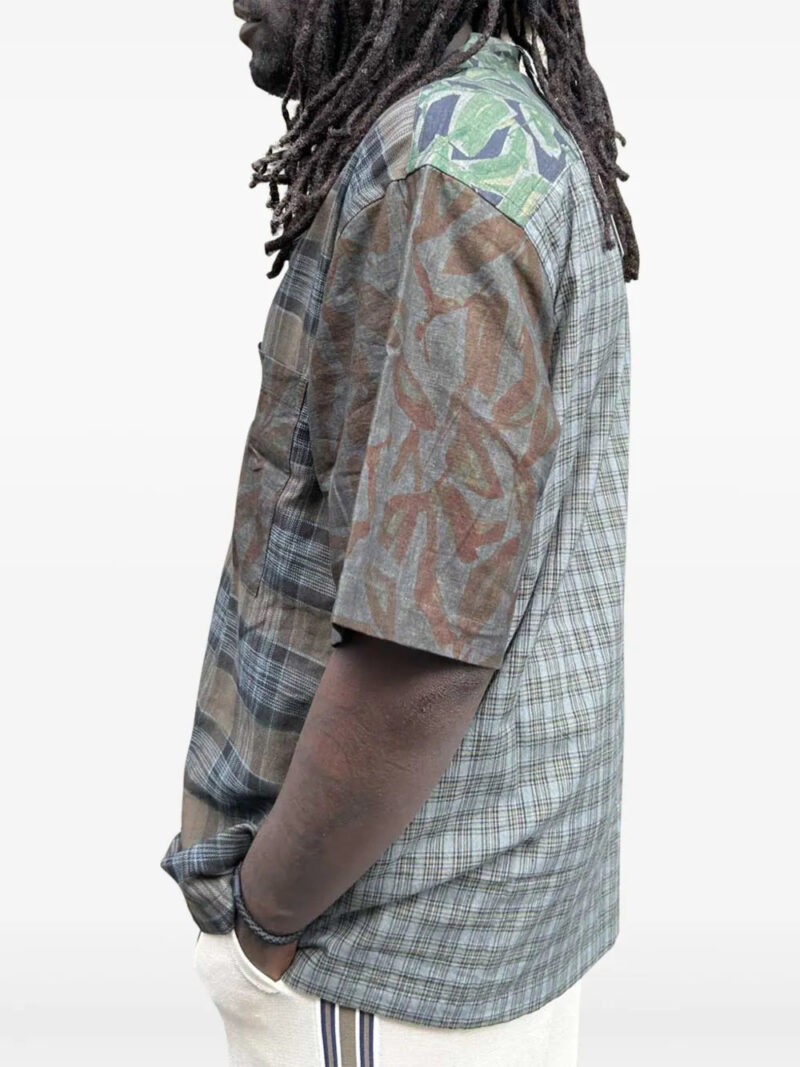 Universal Works  patchwork plaid shirt