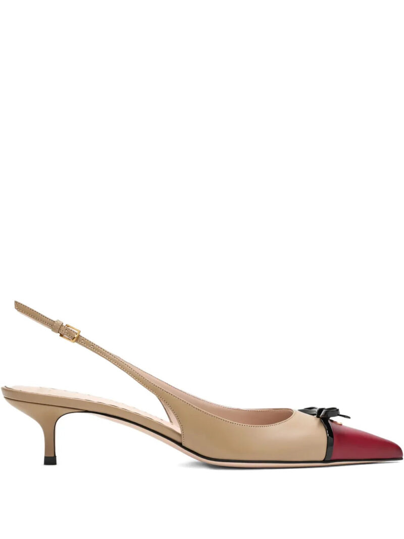 Valentino Garavani  60mm slingback bow pumps