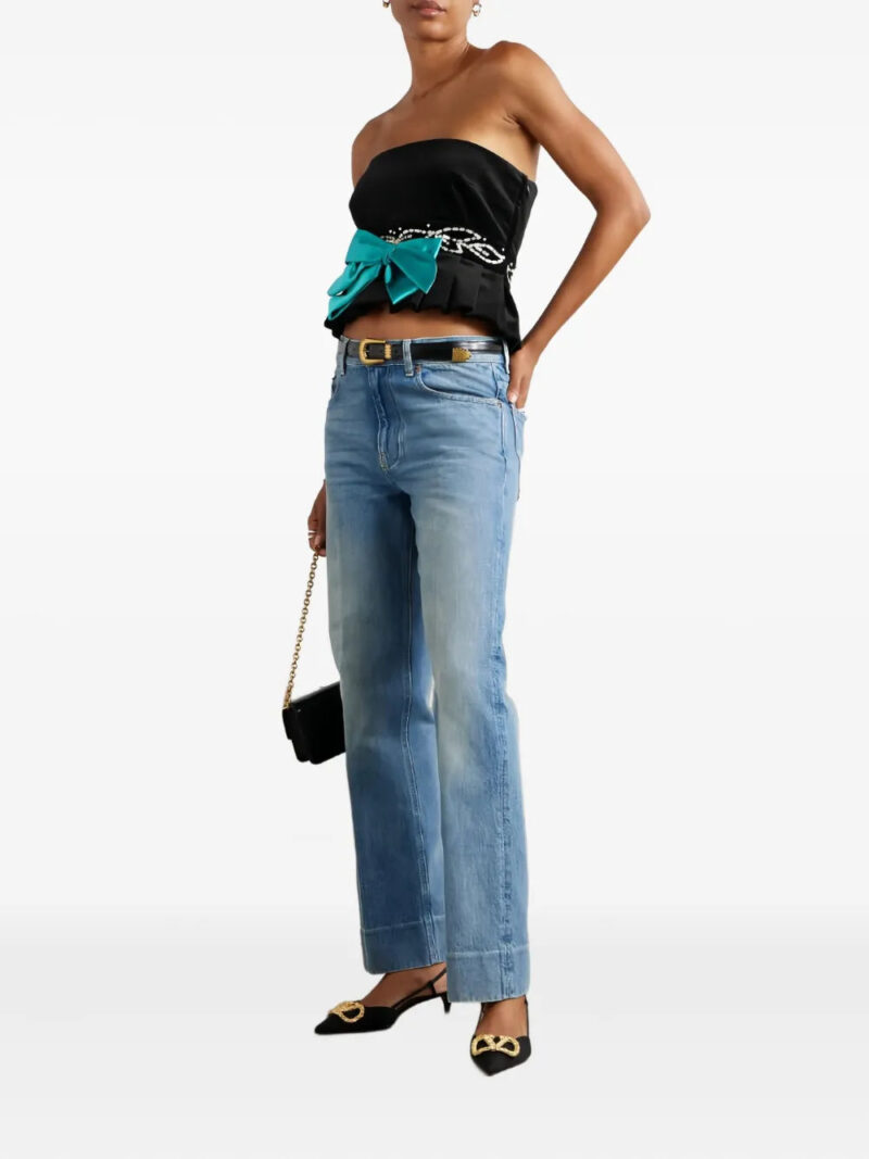 Valentino Garavani sequin-embellished bow blouse