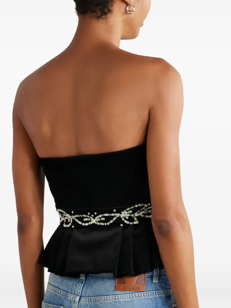 Valentino Garavani sequin-embellished bow blouse
