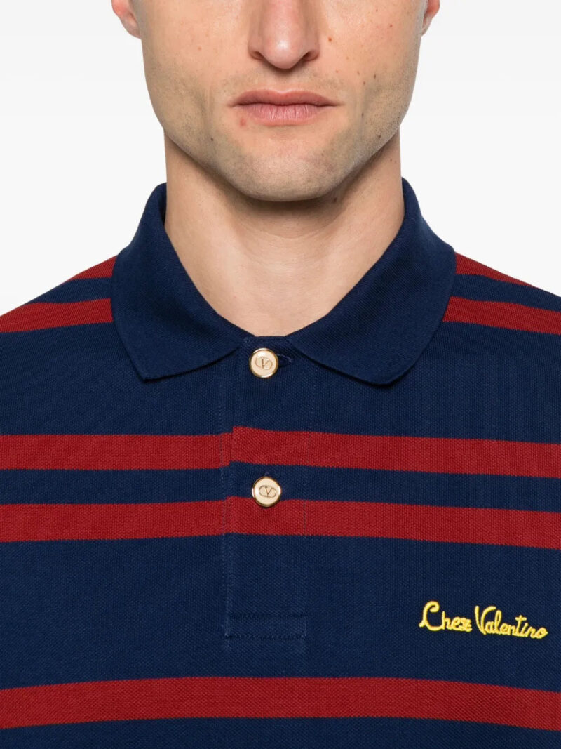 Valentino Garavani  striped polo shirt