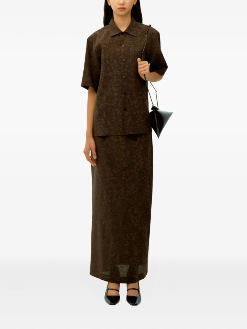 UMBER POSTPAST salt-dyed short-sleeve shirt