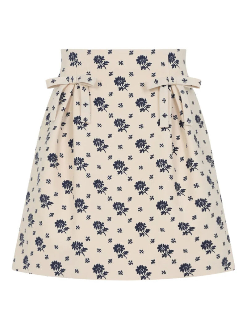 Valentino Garavani  floral-print pleated skirt