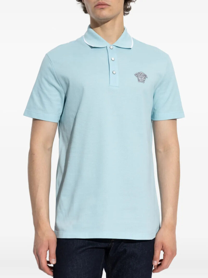 Versace  Medusa-embroidered polo shirt