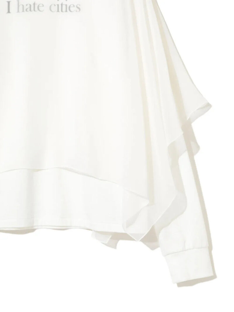 Undercover  layered flutter-sleeve sweatshirt
