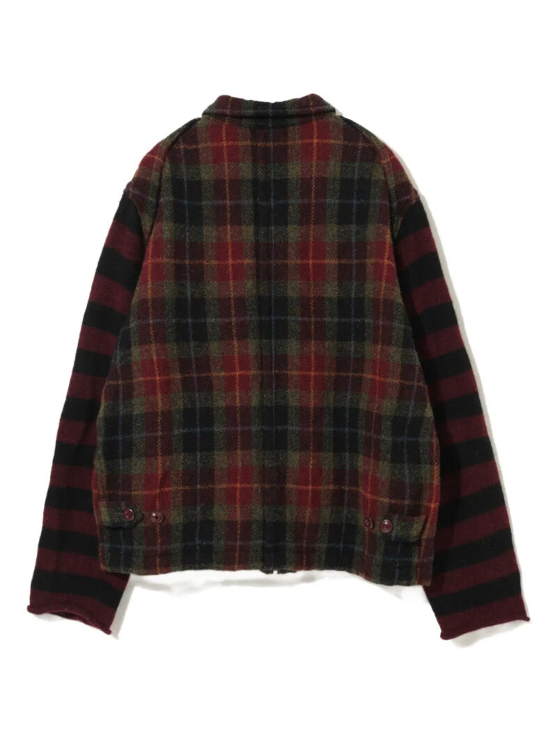 Undercover  plaid-pattern zip-up jacket