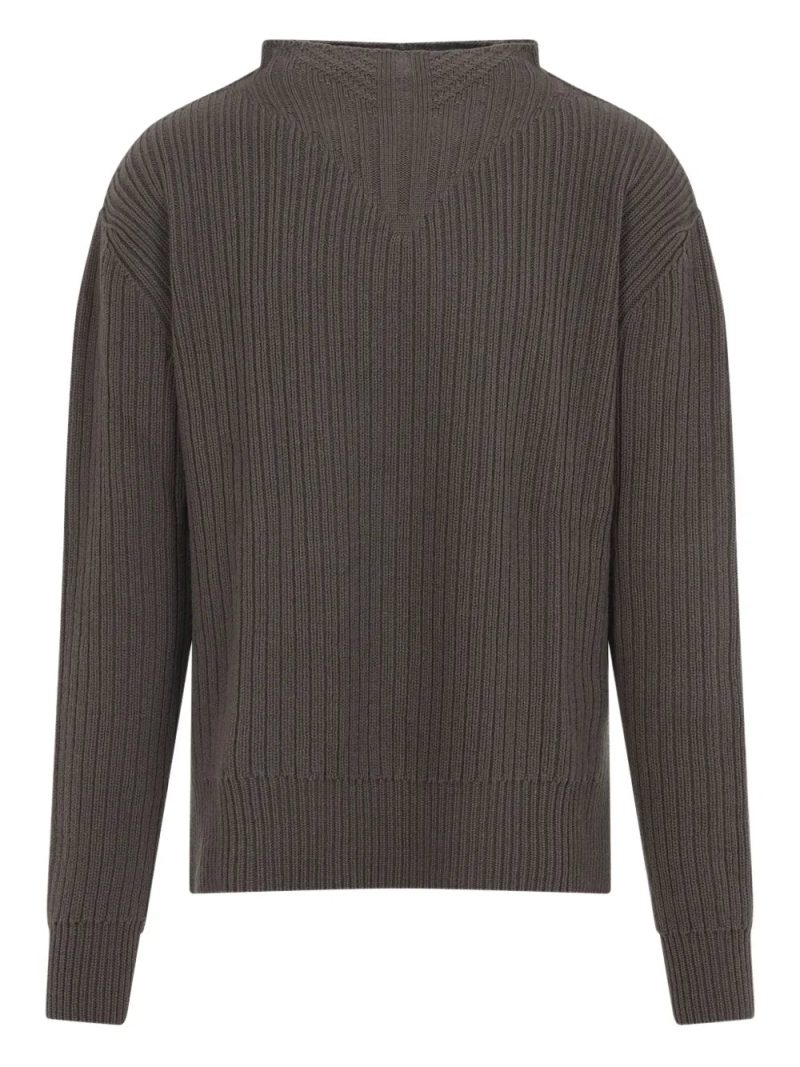 Rick Owens  ribbed mock-neck sweater