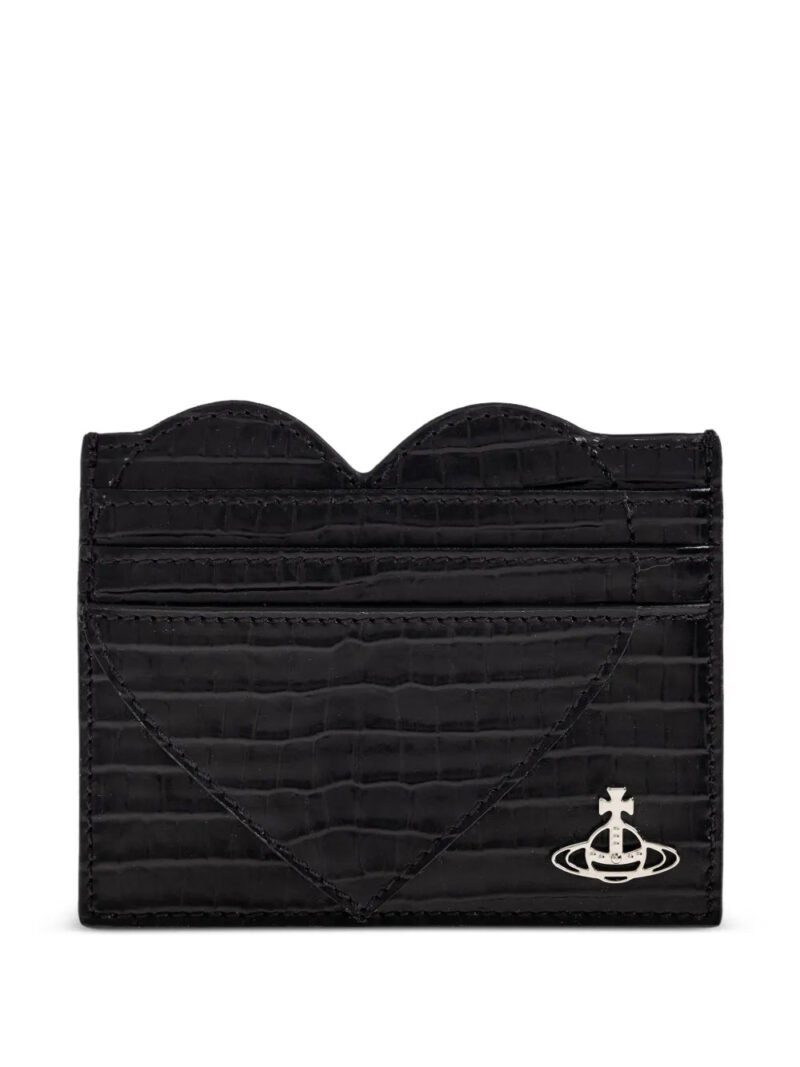 Vivienne Westwood  Heart crocodile-patterned cardholder