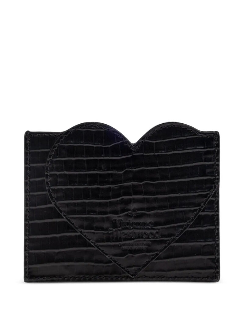 Vivienne Westwood  Heart crocodile-patterned cardholder