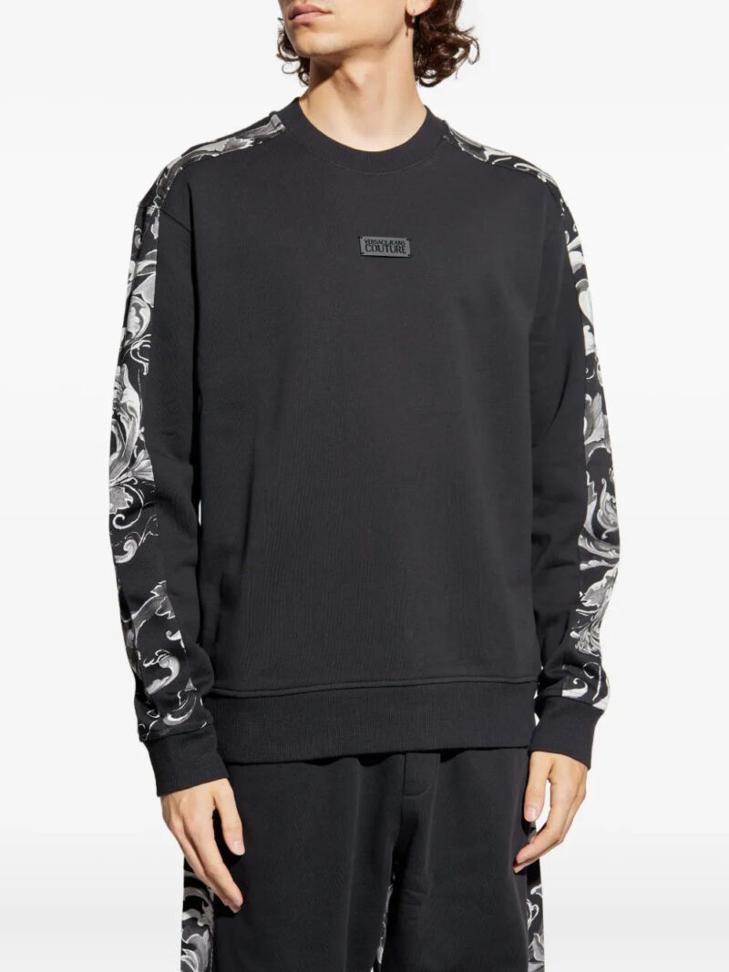 Versace Jeans Couture  baroque-print panelled sweatshirt