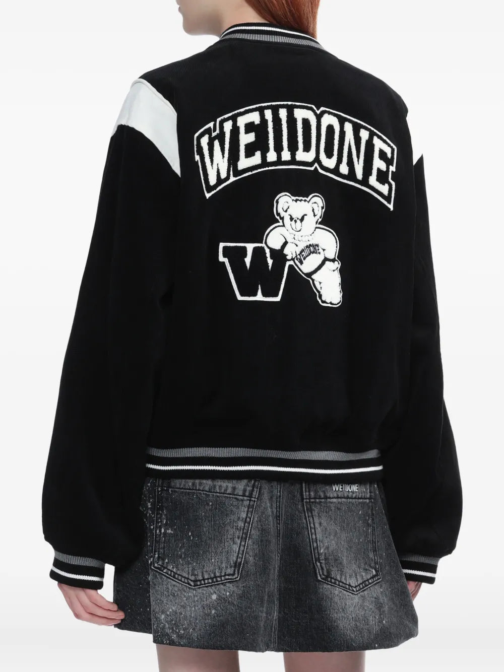 We11done varsity-style teddy bear bomber jacket - Image 3