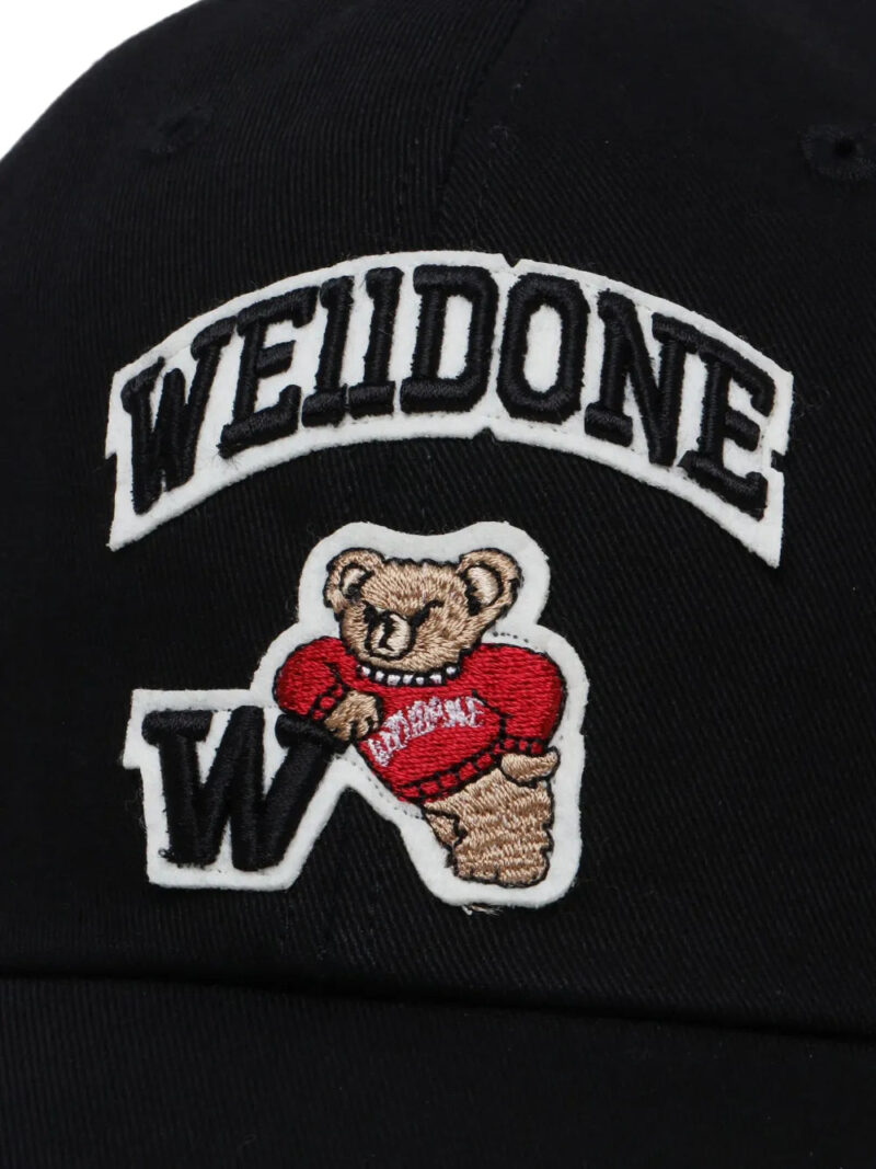 We11done  bear-embroidered baseball cap
