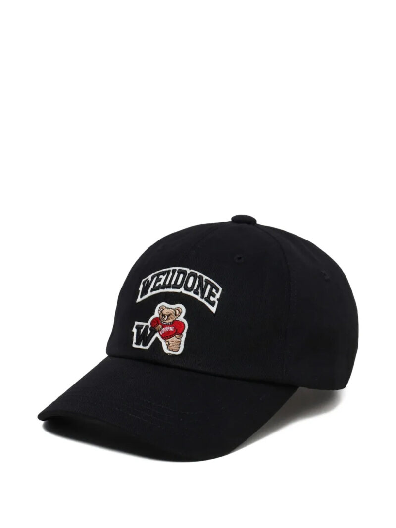 We11done  bear-embroidered baseball cap