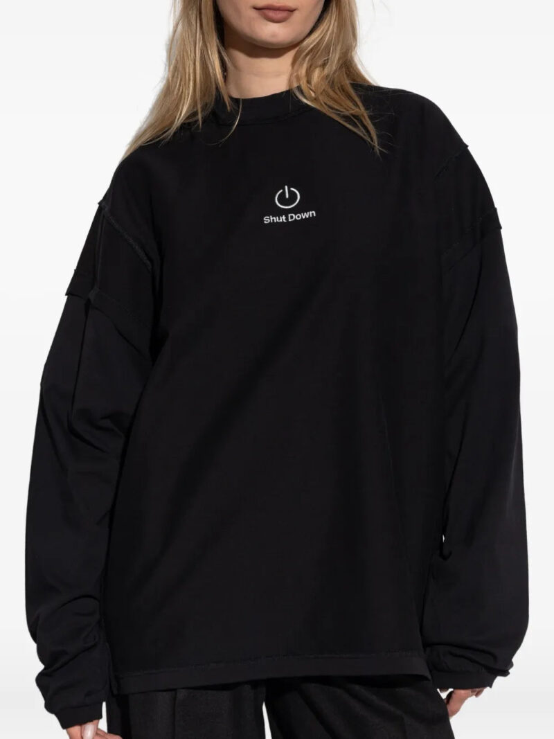 VETEMENTS  embroidered cotton T-shirt