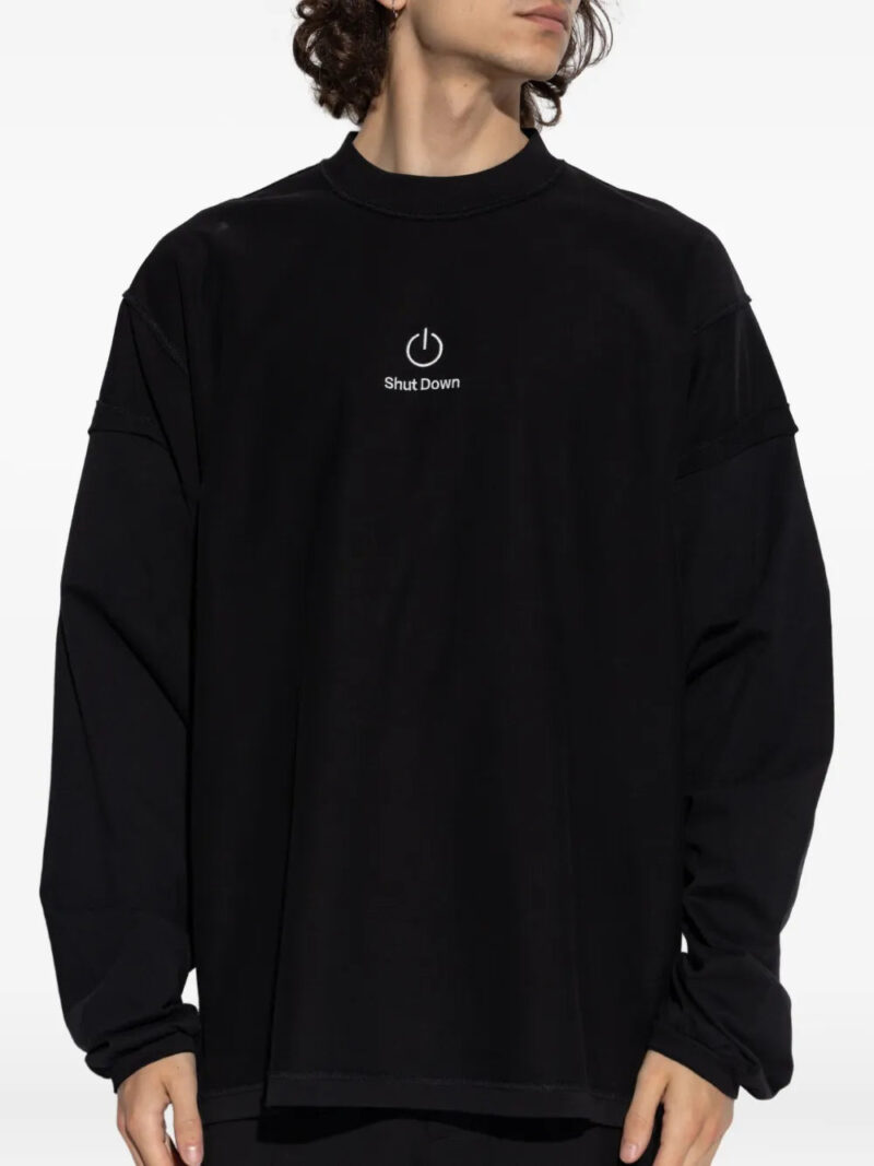 VETEMENTS  embroidered cotton T-shirt