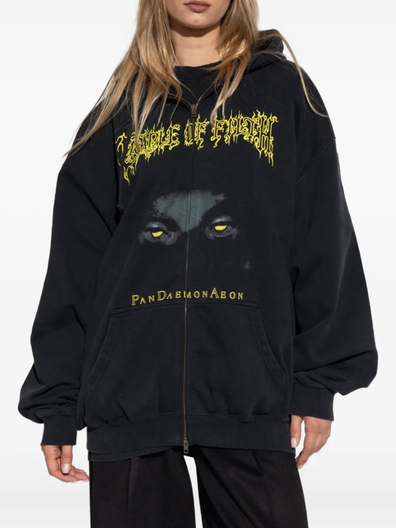 VETEMENTS  graphic-print zip-up hoodie