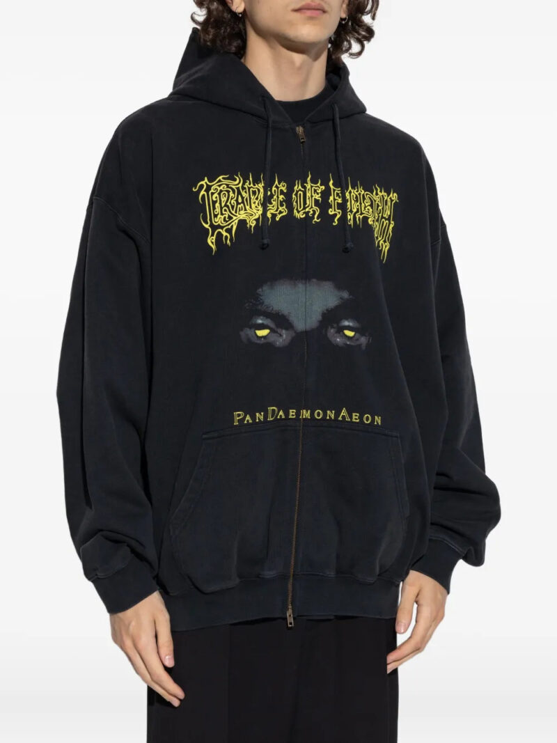 VETEMENTS  graphic-print zip-up hoodie