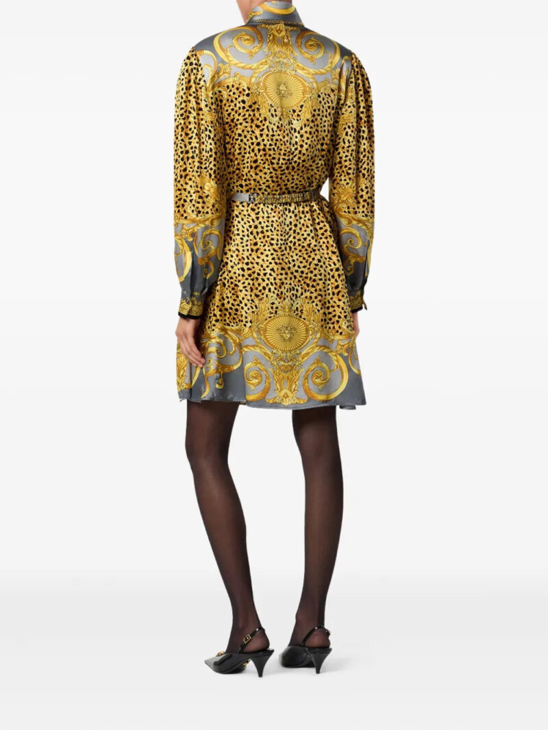Versace silk animal-print dress