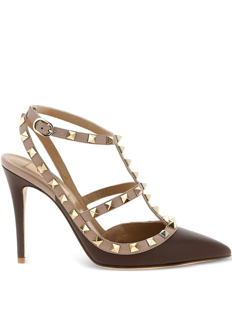 Valentino Garavani  100mm Rockstud Caged leather pumps