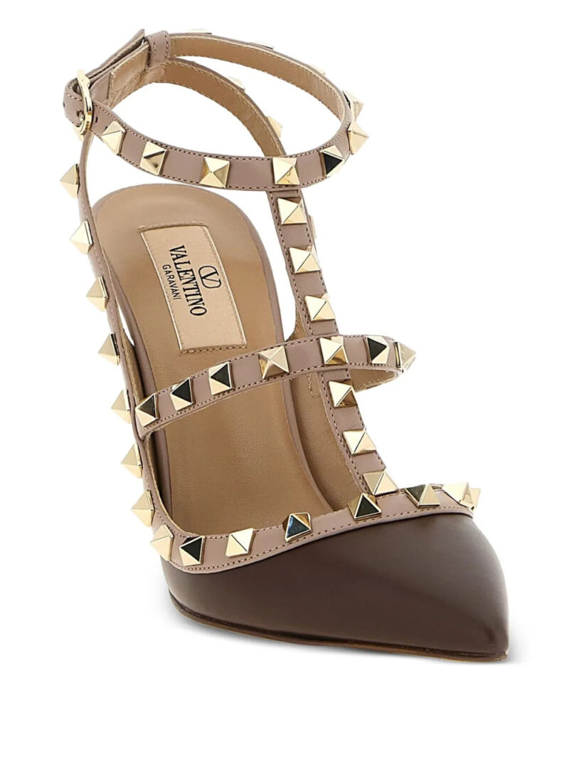 Valentino Garavani  100mm Rockstud Caged leather pumps