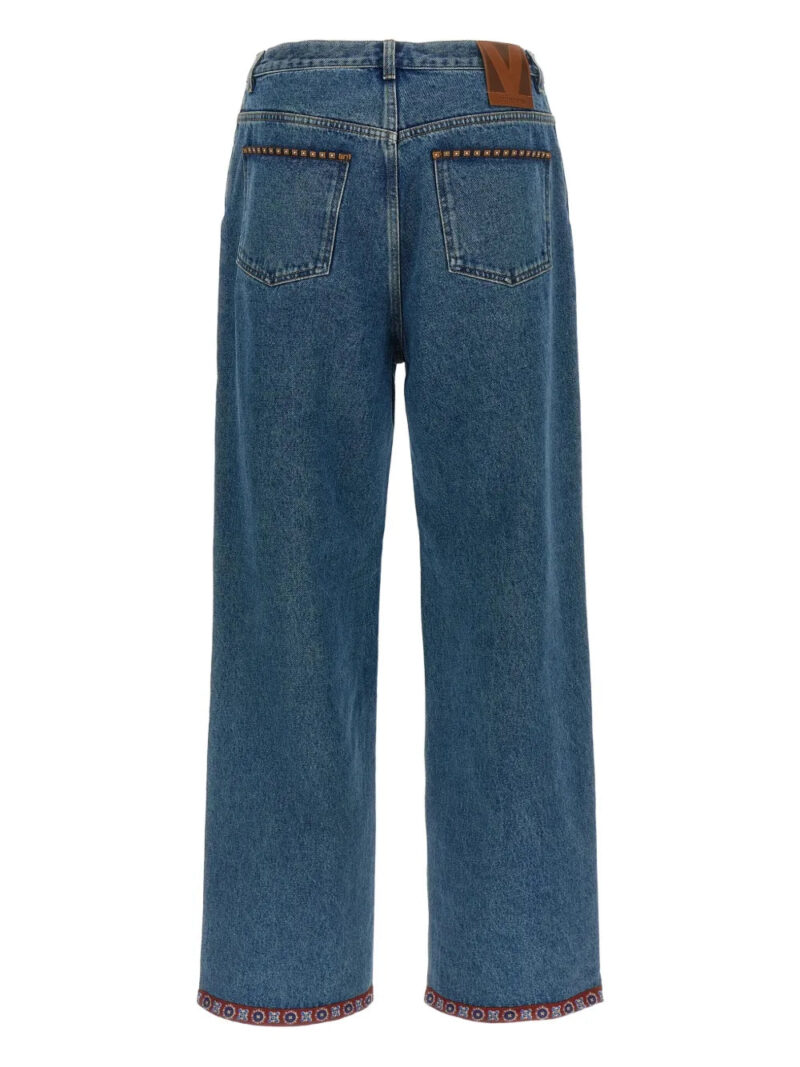 Valentino Garavani  floral-insert jeans