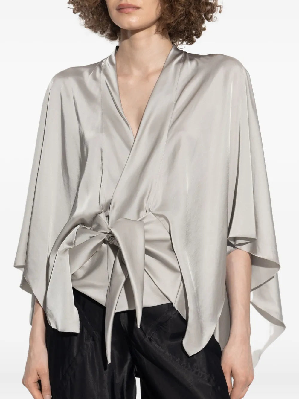 Rick Owens Half Moon tie-front blouse - Image 3
