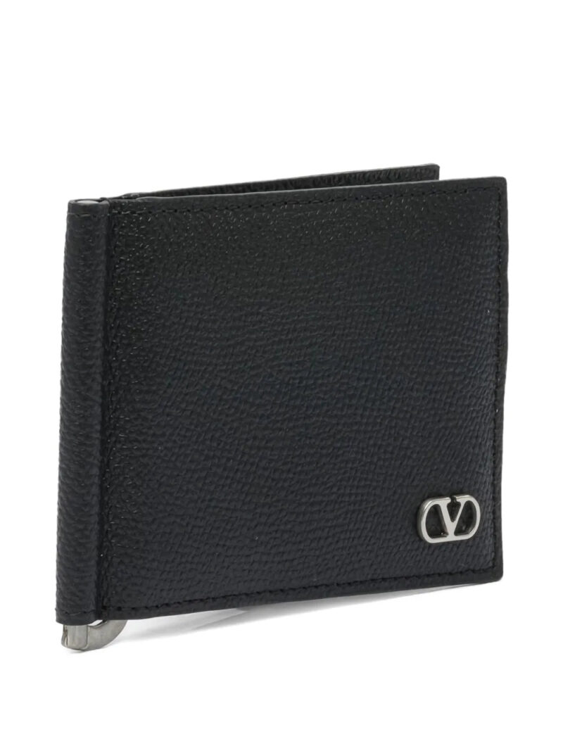 Valentino Garavani  VLogo leather money clip wallet