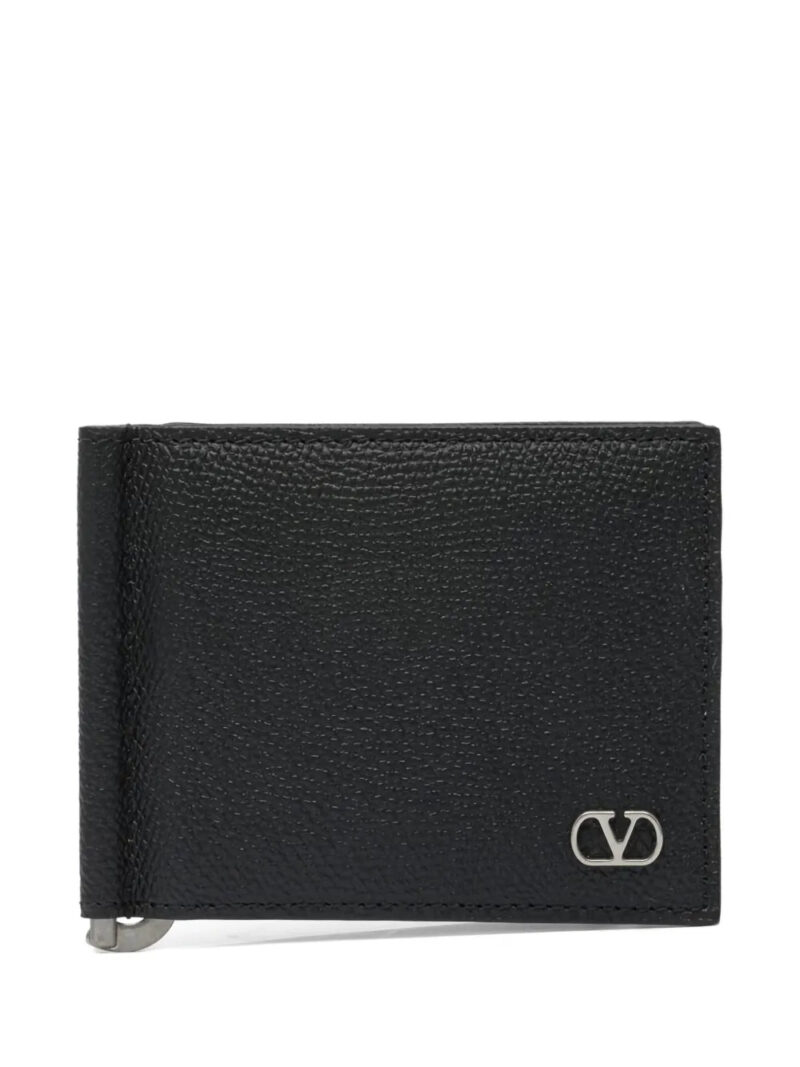 Valentino Garavani  VLogo leather money clip wallet