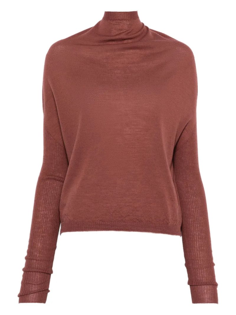 Rick Owens  high-neck ribbed top
