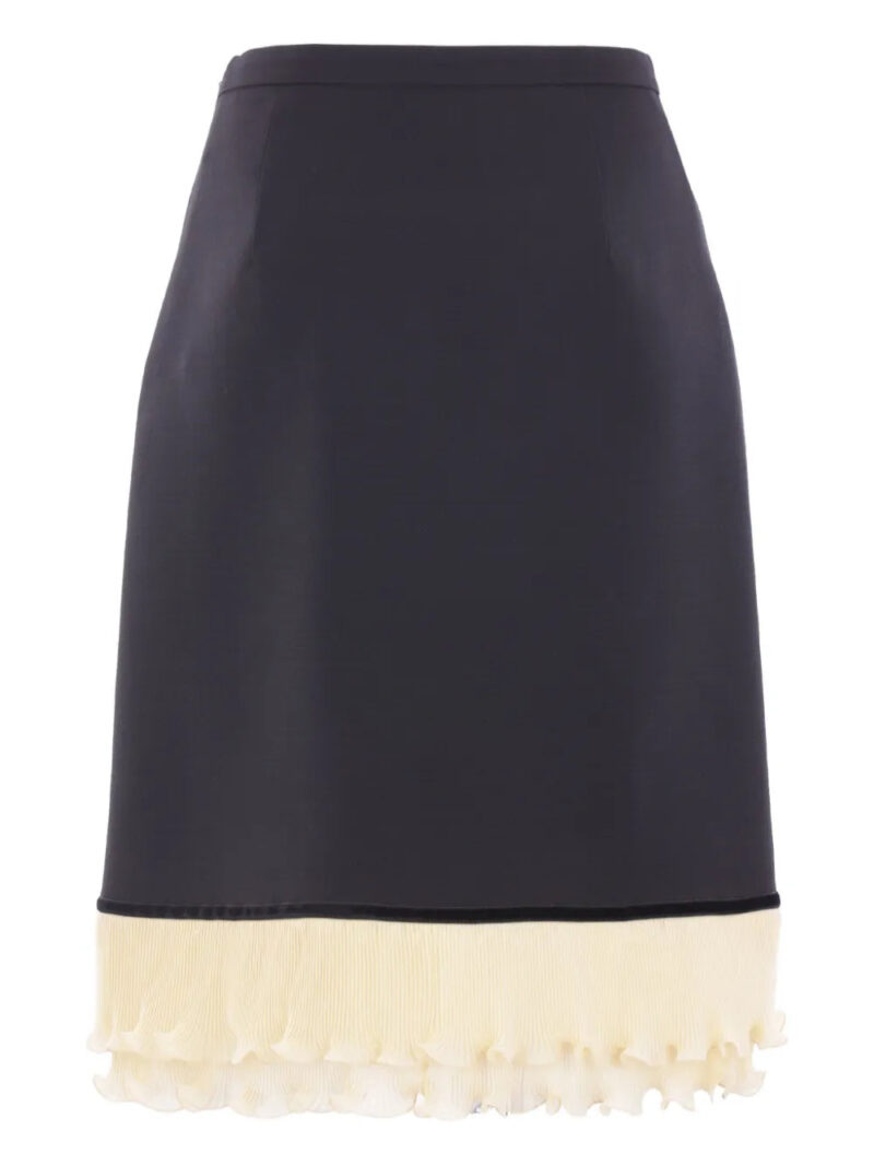 Valentino Garavani pleated-trim bow skirt